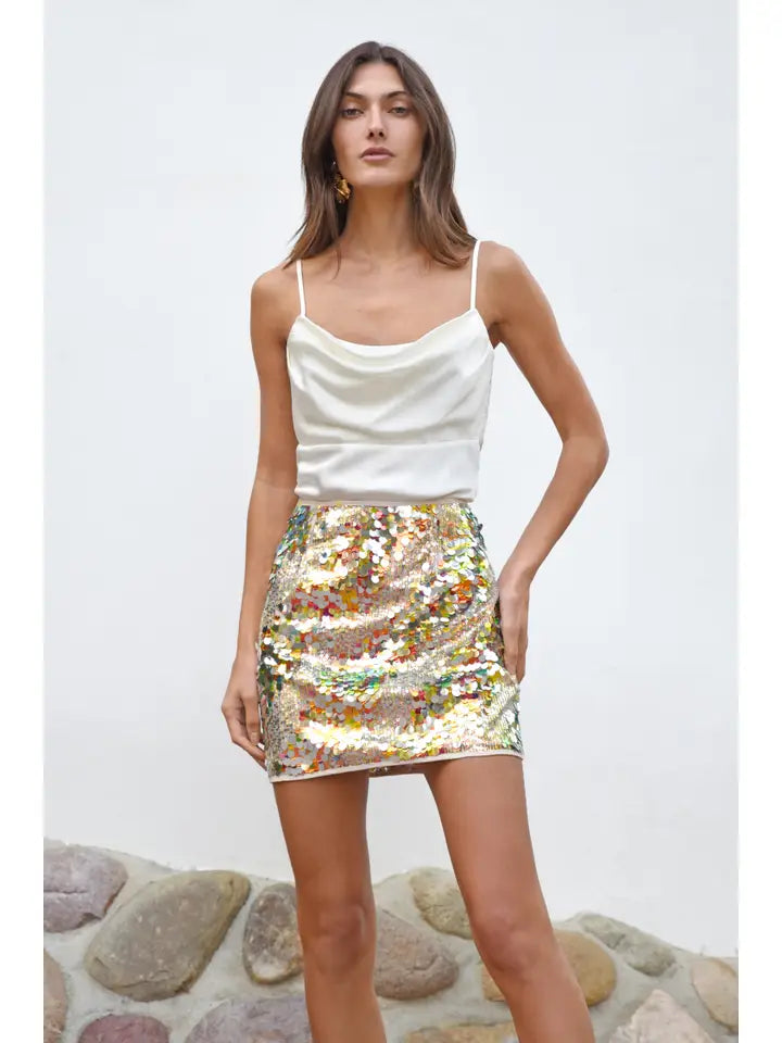 Val Sequin Skirt