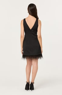 Alisanne Feather Mini Dress by ASTR