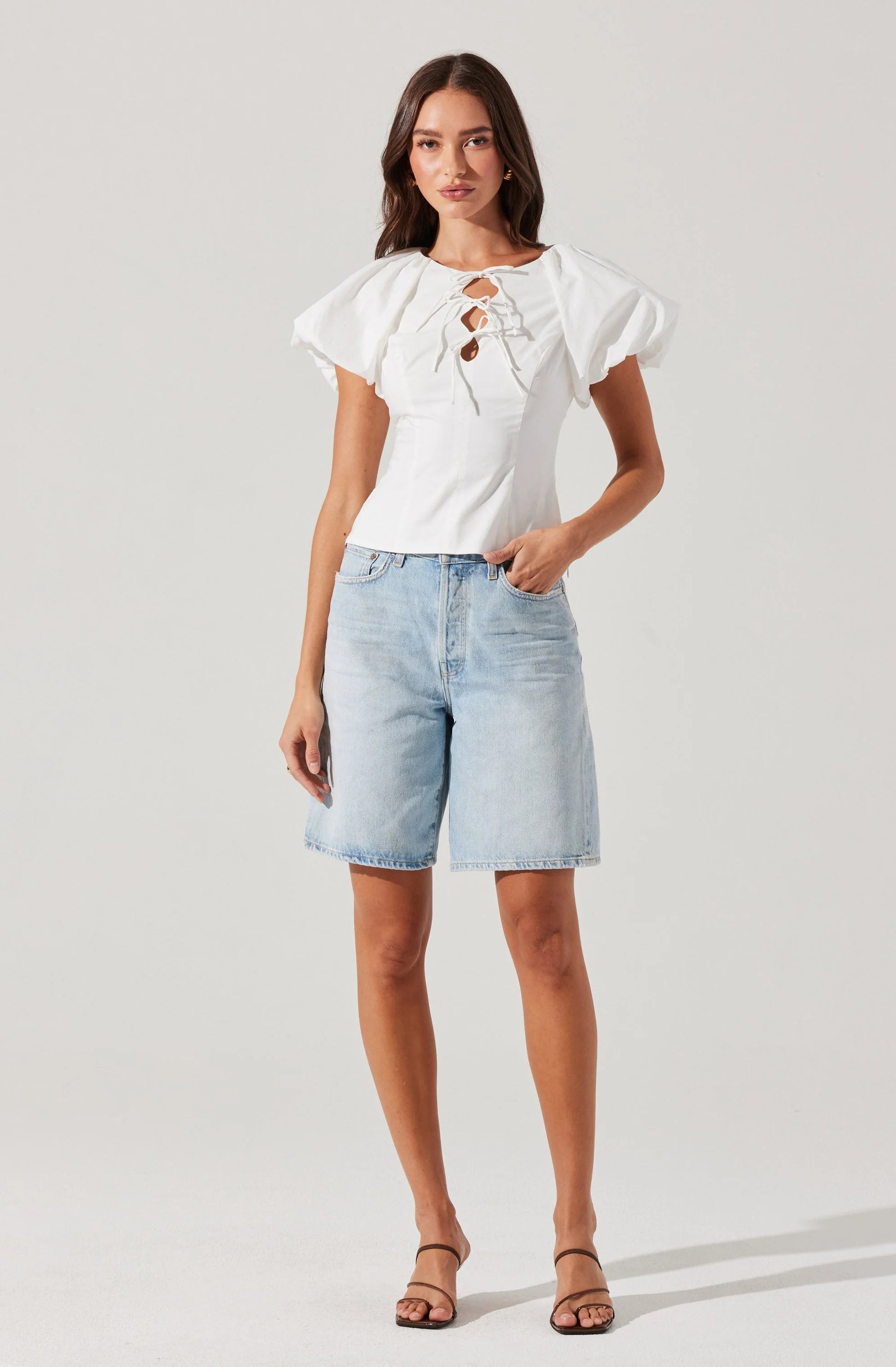 Aine Poplin Top by ASTR