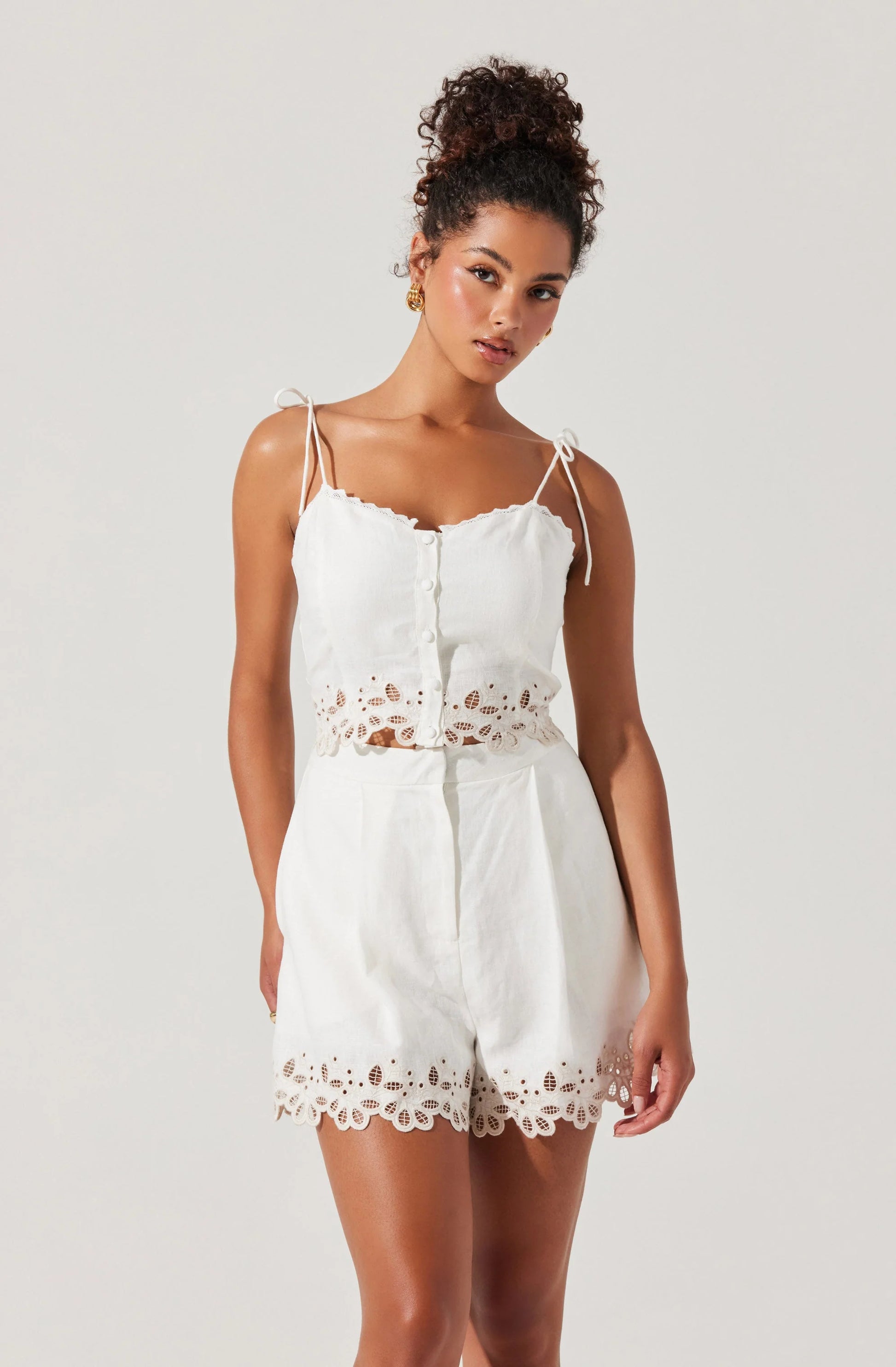 Kiya Linen Shorts by ASTR