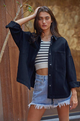 Selena Denim Shacket