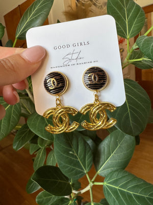 GGS Repurposed CC Charm Earrings