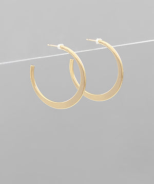 Open image in slideshow, Gracie 14K Gold Dipped Flat Hoops
