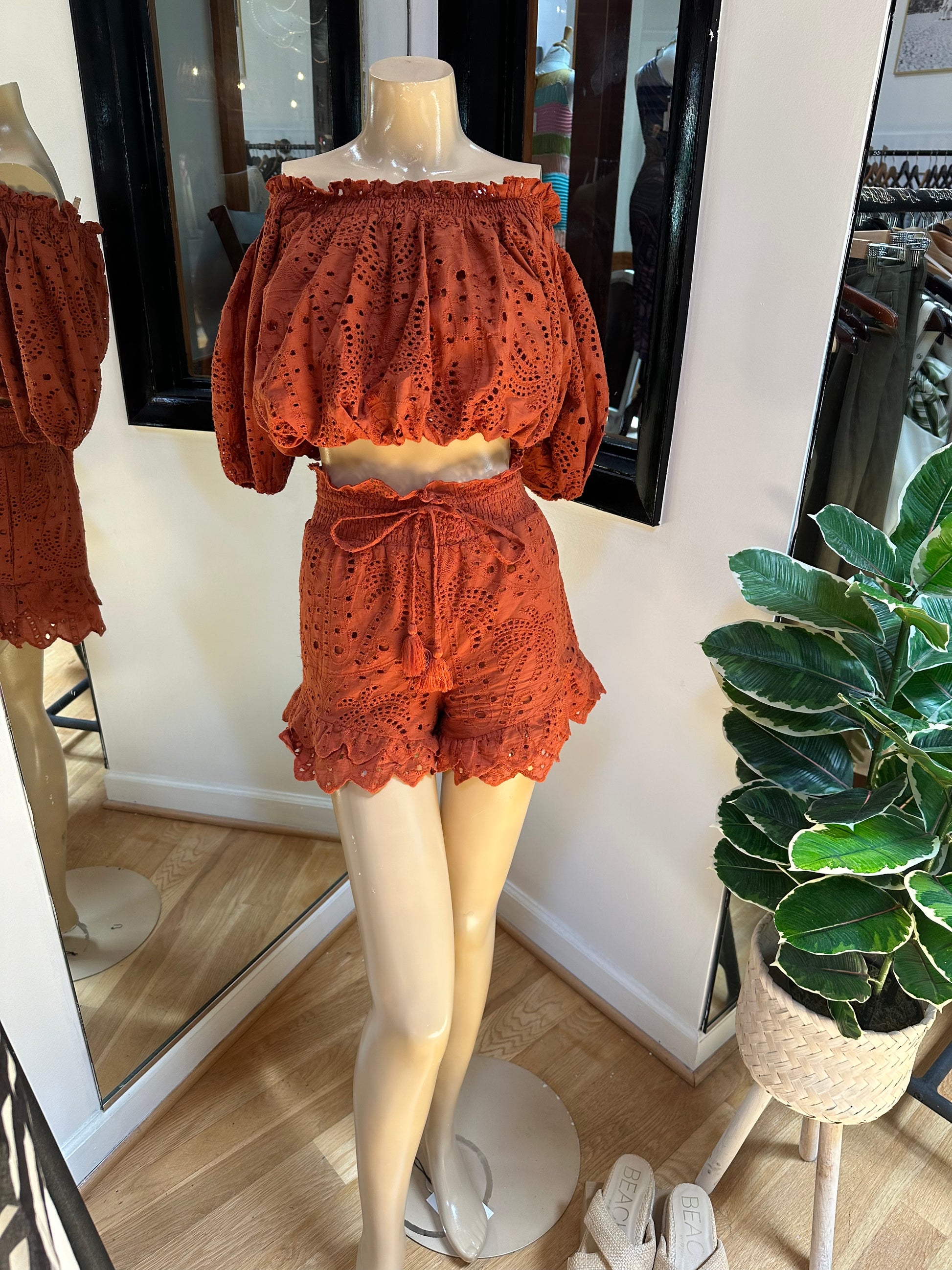 Carmela Eyelet Shorts