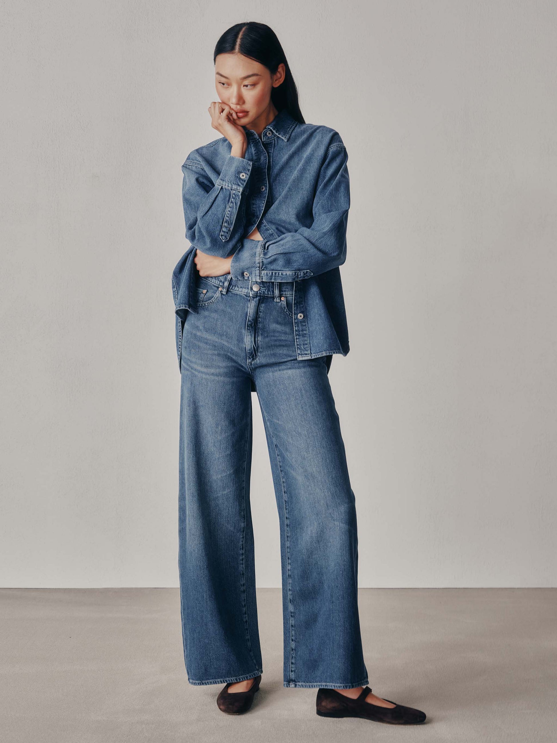 Faye Oversized Denim Shirt DL1961