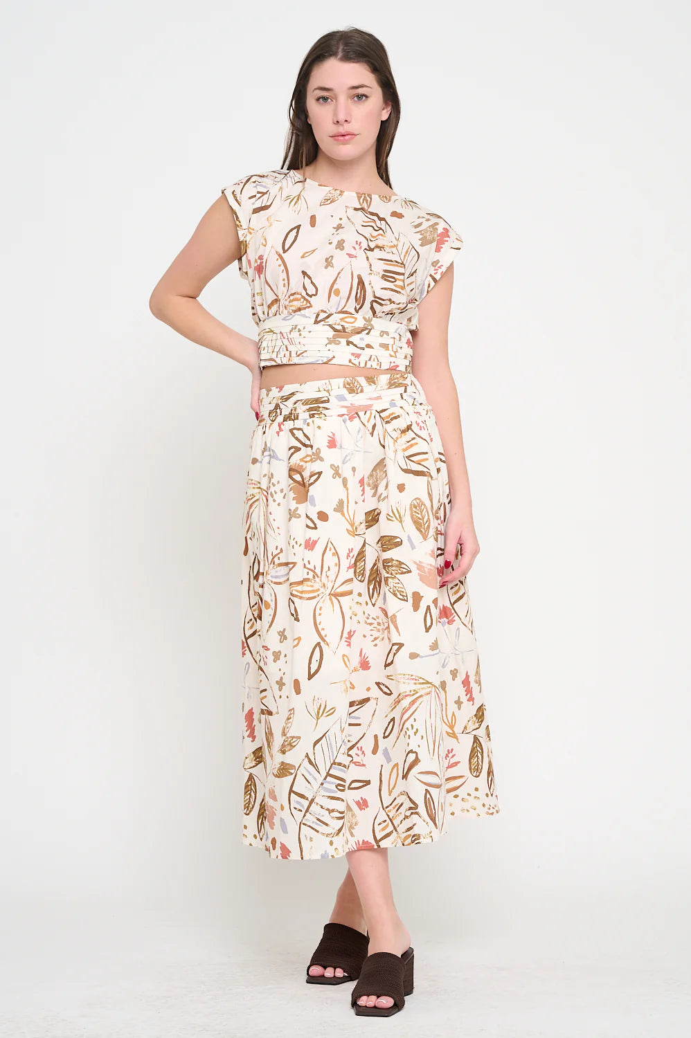 Olive Grove Midi Skirt