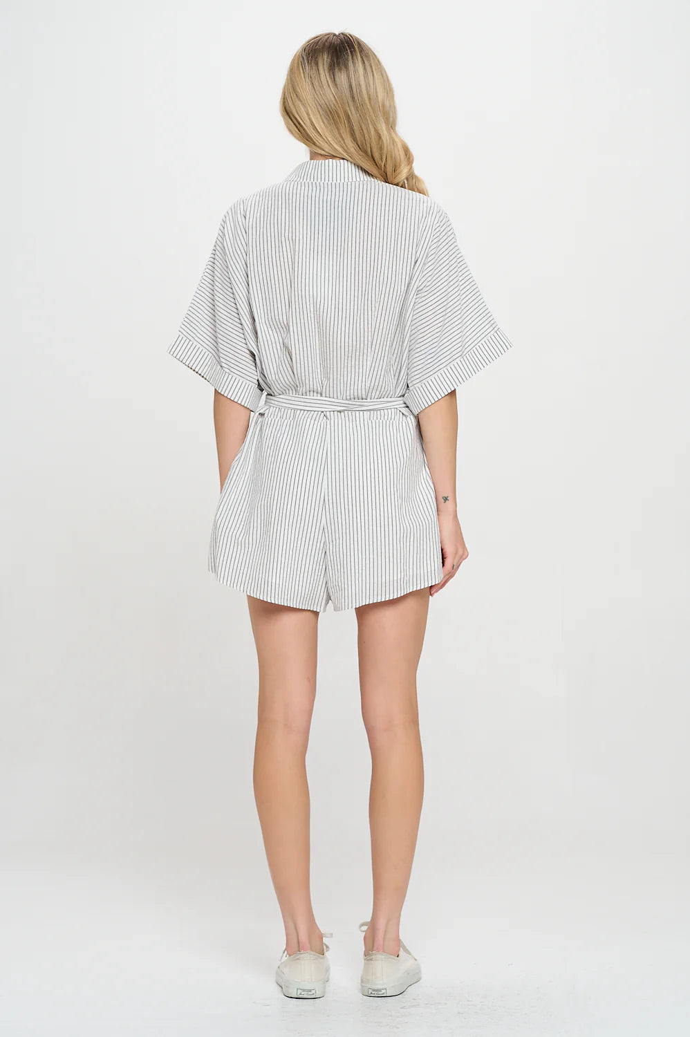 Midnight Stripe Romper
