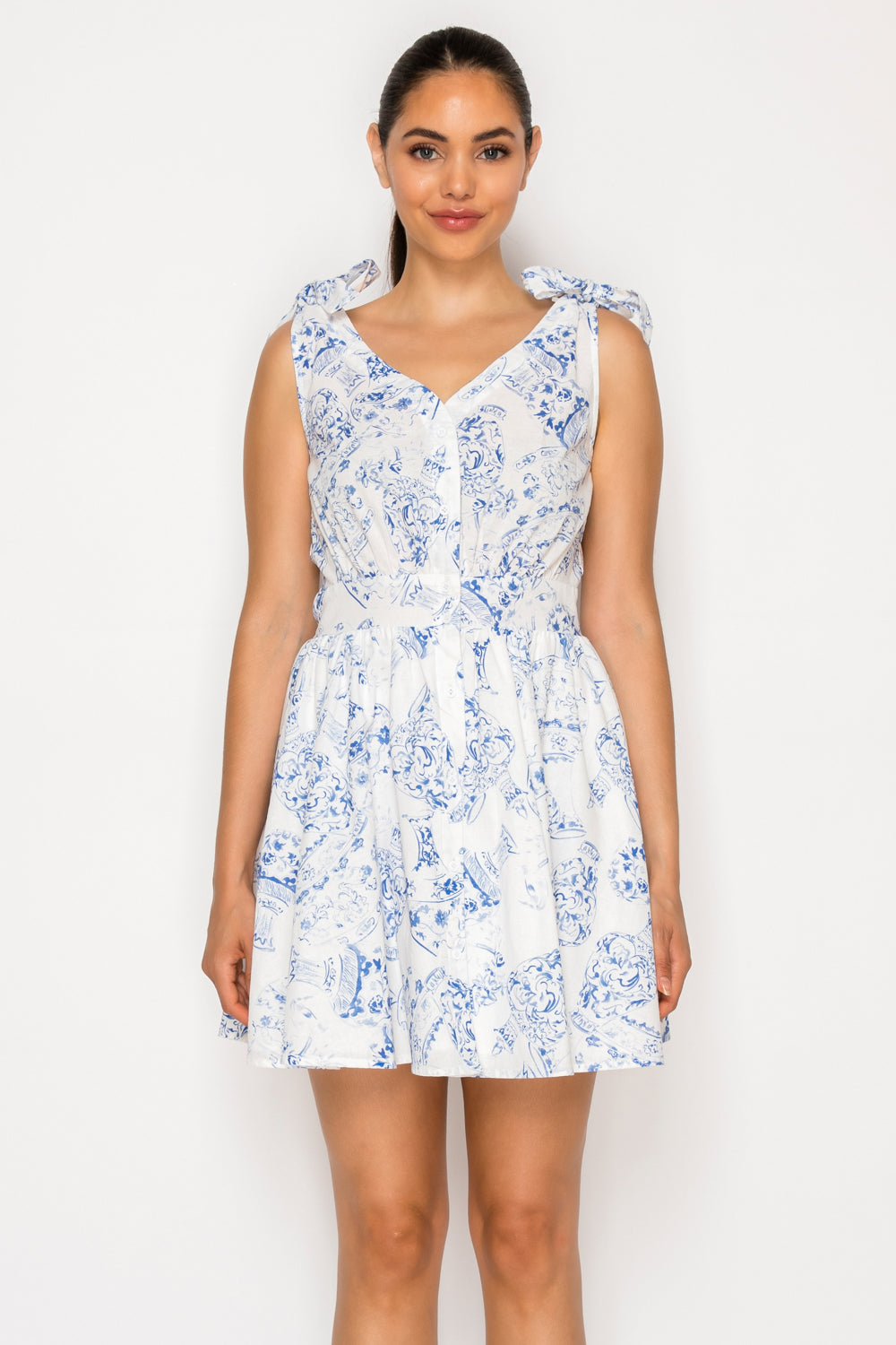 Delos Porcelain Short Dress