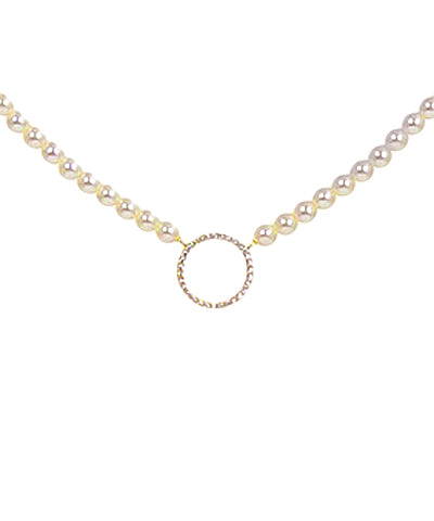 Louella 18K Gold Dipped Pearl Pave Necklace