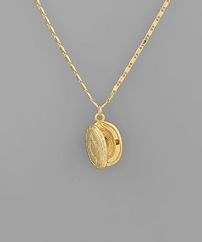 Cleo 18K Gold Dipped Locket Necklace