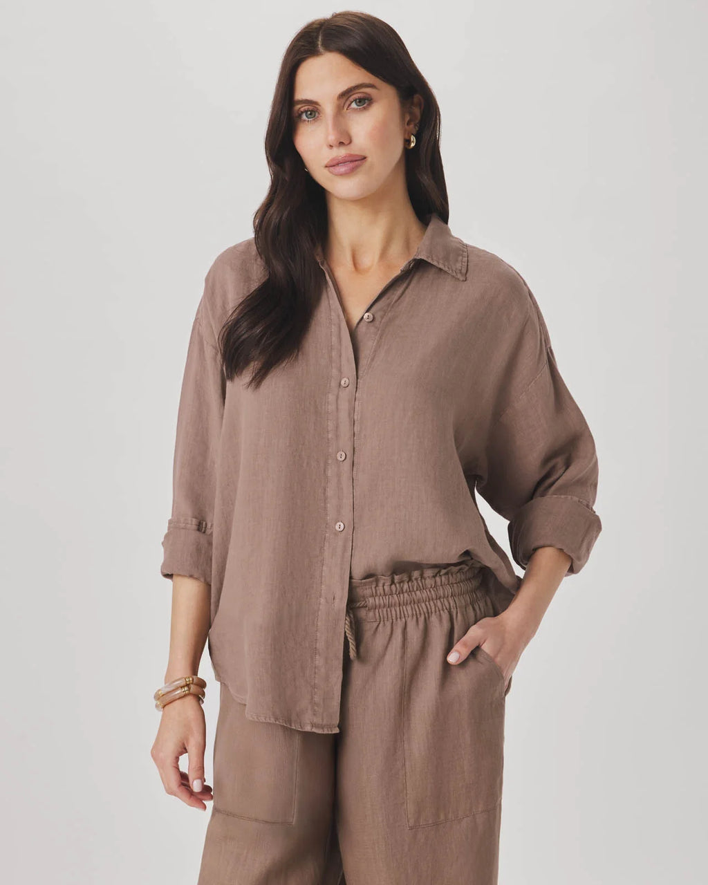 Stella Linen Button Down by Splendid