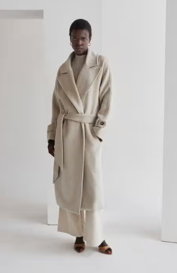 Dakota Wool Blend Wrap Coat
