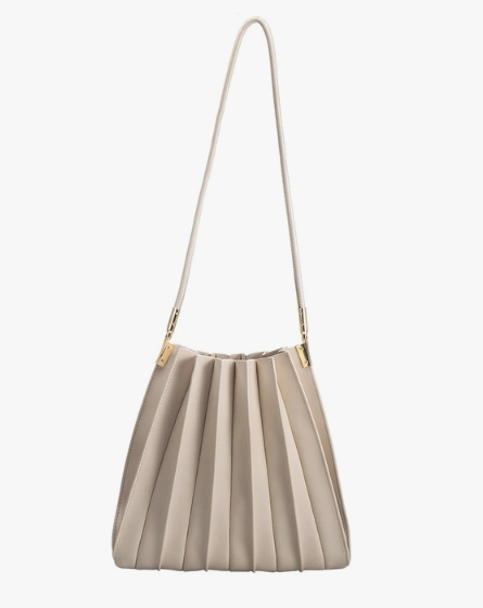 Carrie Vegan Leather Pleated Bag