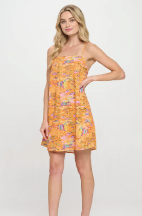 Golden Shoreline Cami Dress