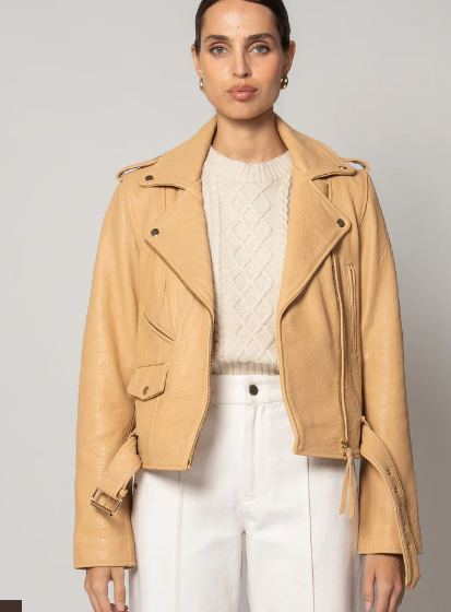 Asher Leather Jacket by Cleobella