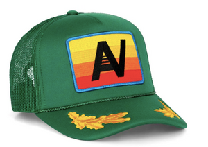 Aviator Nation Logo Rainbow Leaf Trucker Hat