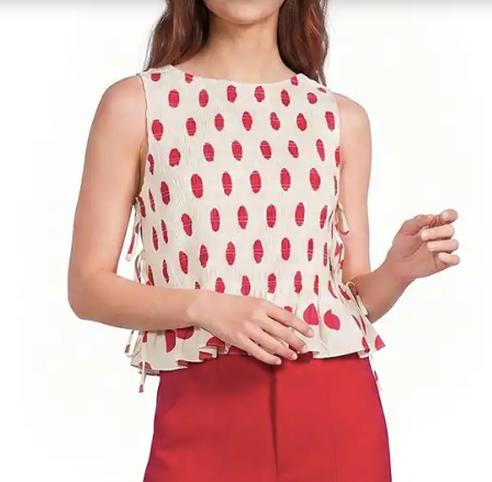 Maeve Polka Dot Top