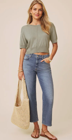 Erica Short Sleeve Sweater Top Splendid LA