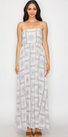 Mediterranean Glow Maxi Dress