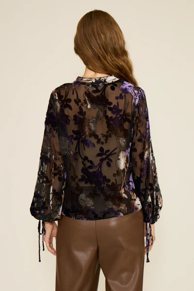 Jacaranda Burnout Blouse