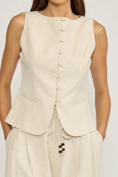 Taylor Linen Vest