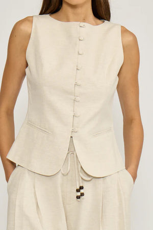 Taylor Linen Vest