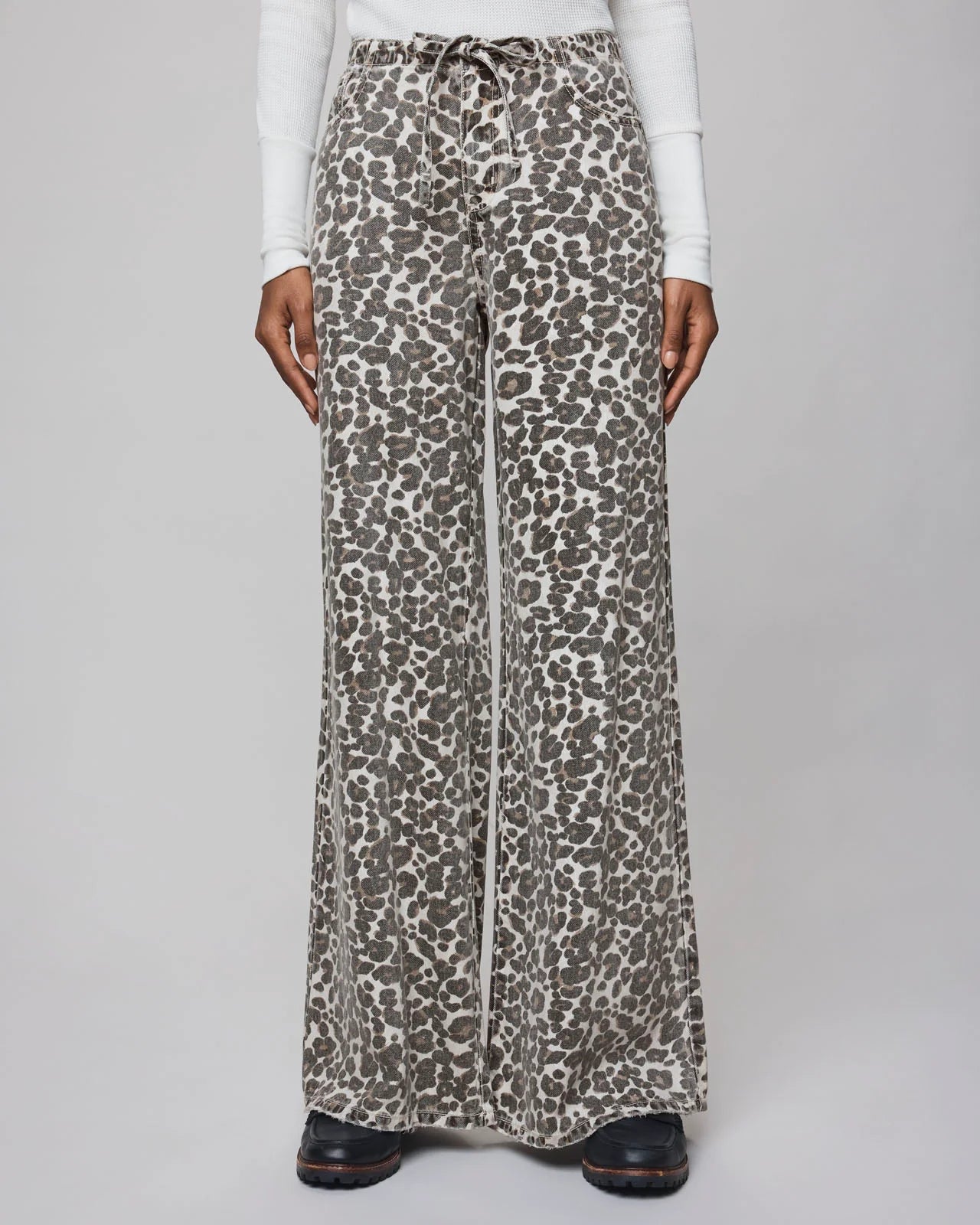 Denim Leopard Pants by Splendid LA