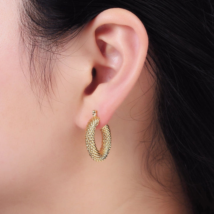 Nina 14K Gold Filled Rope Hoops