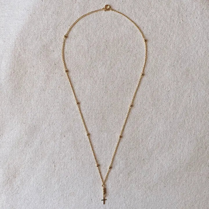 18K Gold Filled Cross Necklace