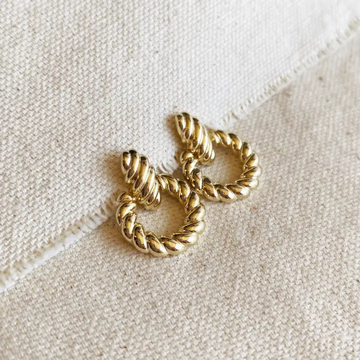 18K Gold Filled Croissant Earrings