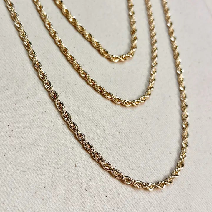 Anya 18K Gold Filled Rope Necklace
