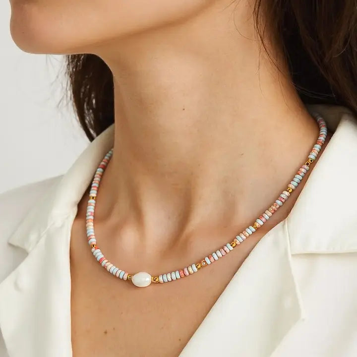 Tiana 18K Gold Filled Beaded Necklace