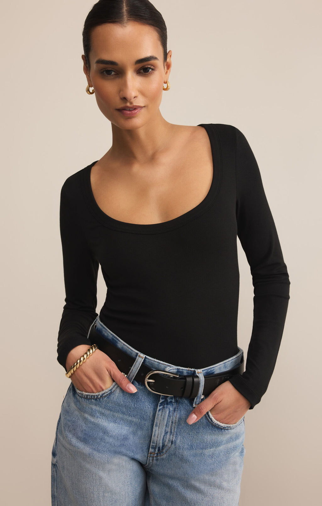 Second Skin Scoop Neck Top