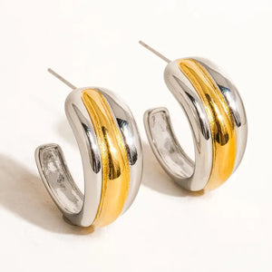 Kasey 18K Gold Filled Hoops