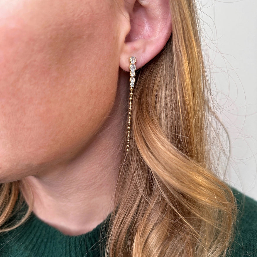 Lana 18K Gold Filled CZ Drop Earrings