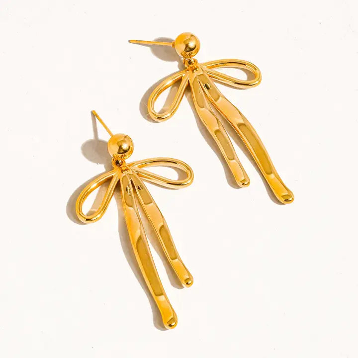 Bow 18K Gold Filled Earrings