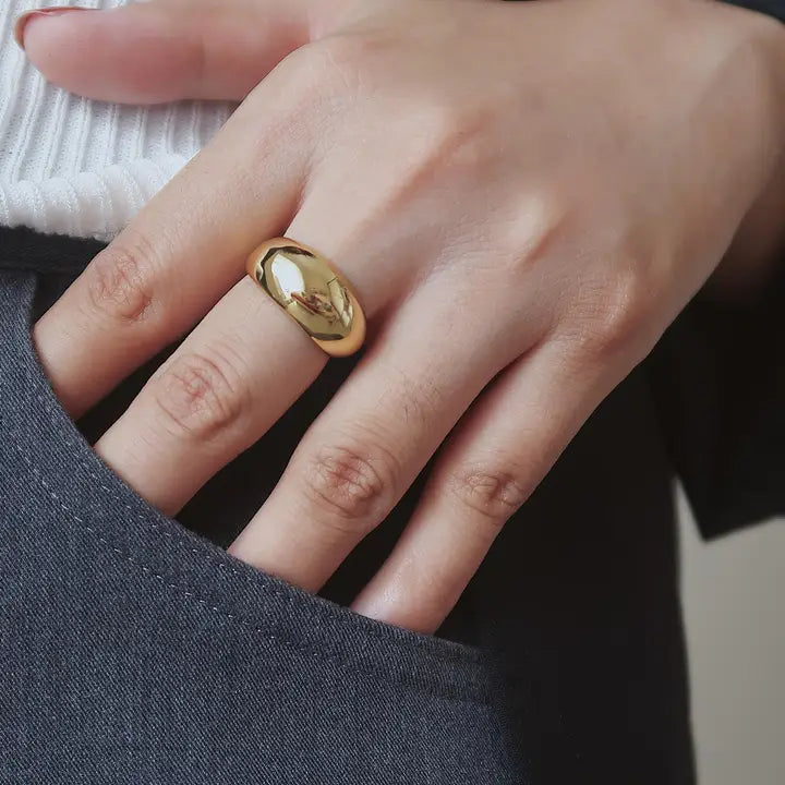 Roscoe 18K Gold Filled Dome Ring
