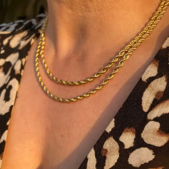 Anya 18K Gold Filled Rope Necklace