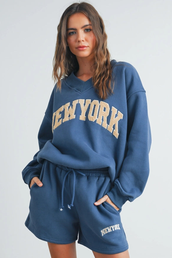 NY Embroidered Sweatshorts