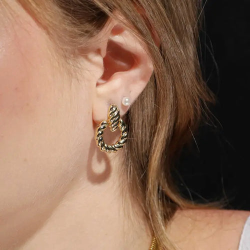 18K Gold Filled Croissant Earrings