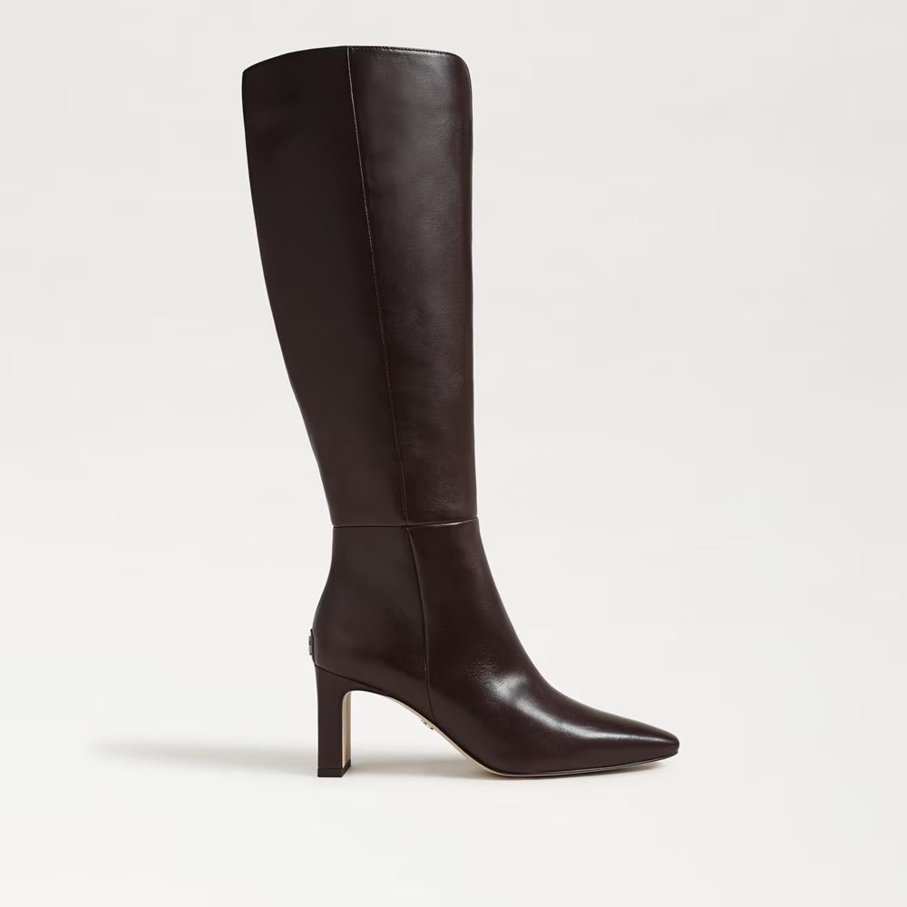 sam edelman sylvia leather tall dress boots Sam Edelman Sylvia Leather Knee High Boots Women's 10