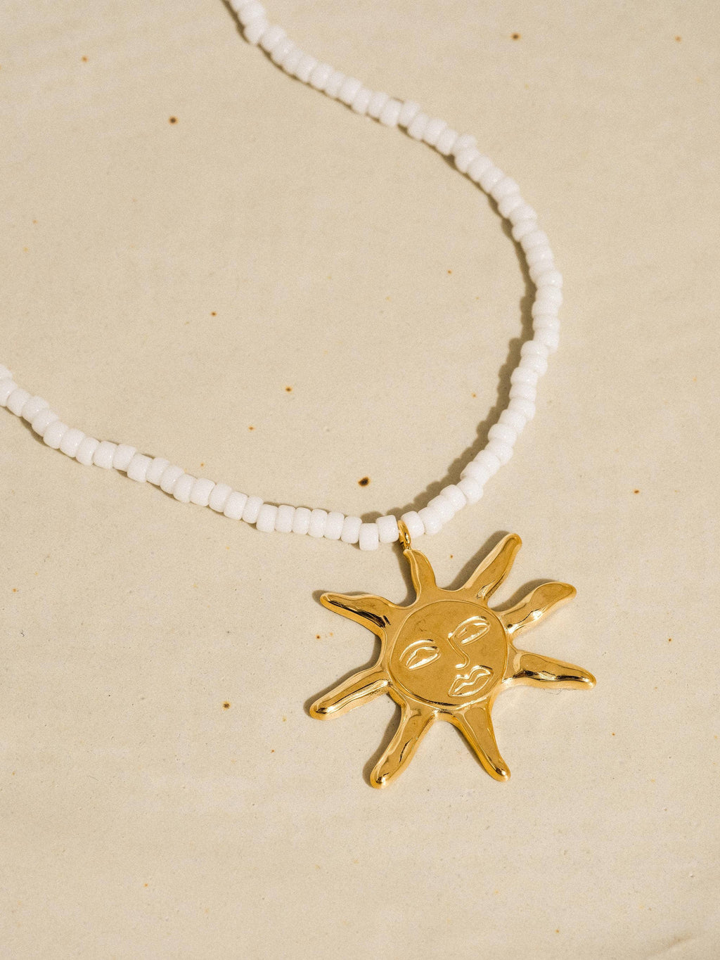 Iridessa 18K Gold Non-Tarnish Sun Beaded Necklace