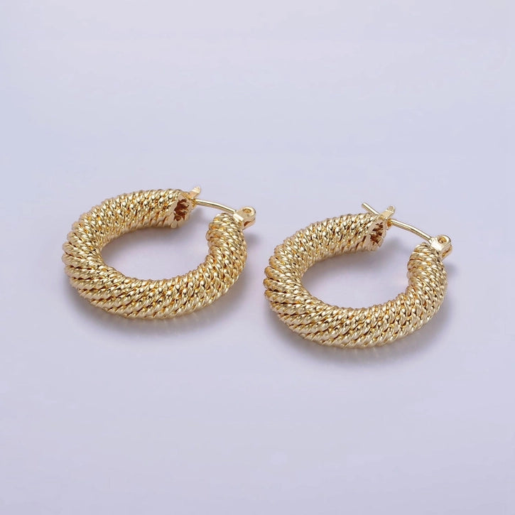 Nina 14K Gold Filled Rope Hoops