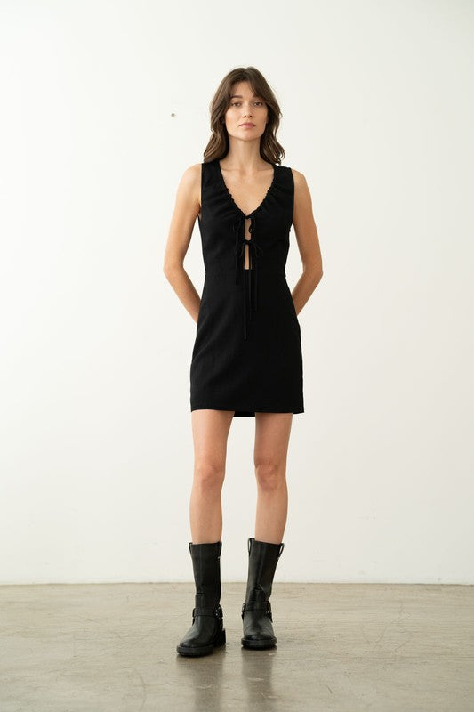 Kristen Tie Front Dress