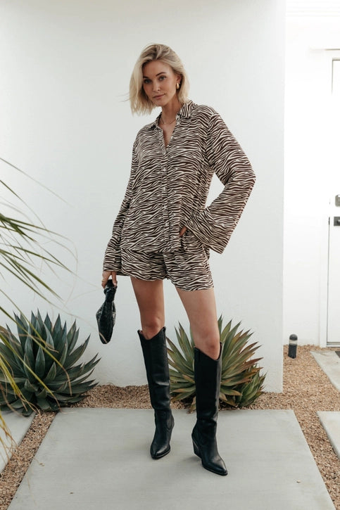 Tia Zebra Blouse