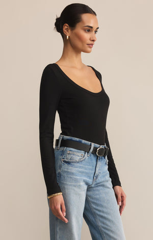 Second Skin Scoop Neck Top