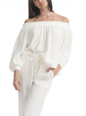 Ava Gauze Off Shoulder Top by Splendid