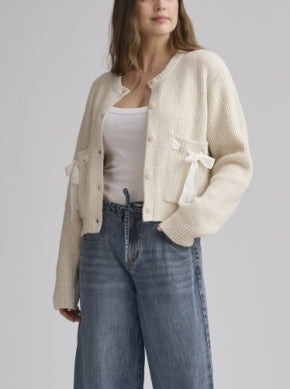 Stassi Satin Tie Cardigan by Splendid LA