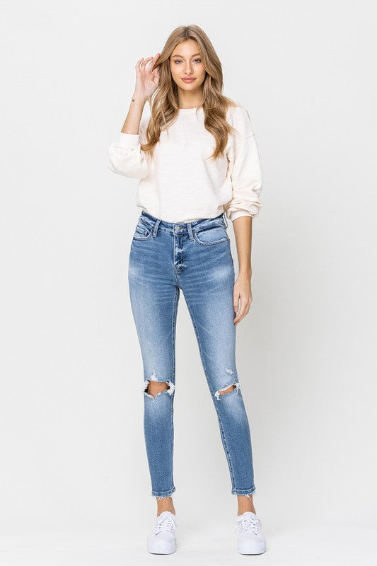 Ava Mid Rise Ankle Skinny
