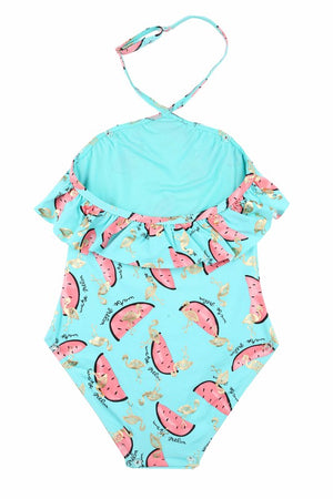Saylor Watermelon Halter Swimsuit